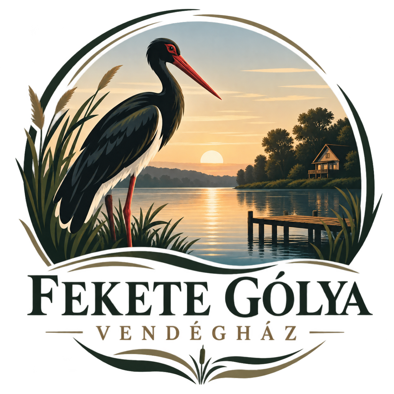 Fekete Gólya Vendégház logója
